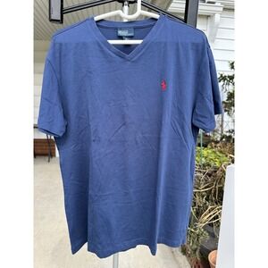 Polo by Ralph Lauren‎ Men's Classic-Fit V Neck T-Shirt M Medium color Blue